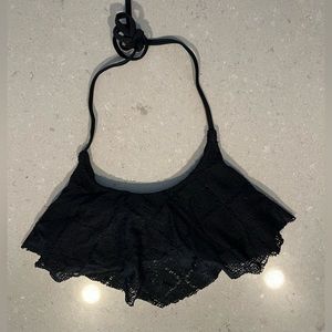 Mesh Black Bikini Top